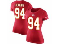 NFL Women Nike Kansas City Chiefs #94 Jarvis Jenkins Red Rush Pride Name & Number T-Shirt