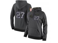 NFL Women's Nike Carolina Panthers #27 Mike Adams Stitched Black Anthracite Salute to Service Player Performance Hoodie