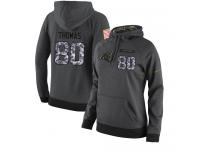 NFL Women's Nike Carolina Panthers #80 Ian Thomas Stitched Black Anthracite Salute to Service Player Performance Hoodie