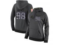 NFL Women's Nike Carolina Panthers #98 Marquis Haynes Stitched Black Anthracite Salute to Service Player Performance Hoodie