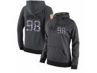 NFL Women's Nike Carolina Panthers #98 Star Lotulelei Stitched Black Anthracite Salute to Service Player Performance Hoodie