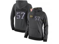 NFL Women's Nike Kansas City Chiefs #57 D.J. Alexander Stitched Black Anthracite Salute to Service Player Performance Hoodie