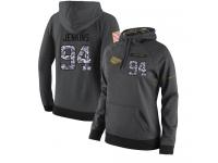 NFL Women's Nike Kansas City Chiefs #94 Jarvis Jenkins Stitched Black Anthracite Salute to Service Player Performance Hoodie