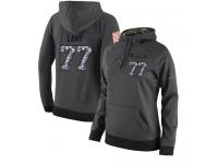 NFL Women's Nike Los Angeles Chargers #77 Forrest Lamp Stitched Black Anthracite Salute to Service Player Performance Hoodie