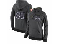 NFL Women's Nike San Diego Chargers #85 Antonio Gates Stitched Black Anthracite Salute to Service Player Performance Hoodie