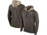 NFL Youth Carolina Panthers Nike Olive Salute to Service Sideline Therma Pullover Hoodie