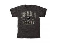 NHL Men's New Jersey Devils Black Camo Stack Tri-Blend T-Shirt