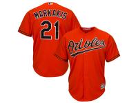 Nick Markakis Baltimore Orioles Majestic 2015 Cool Base Player Jersey - Orange
