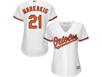 Nick Markakis Baltimore Orioles Majestic Women's 2015 Cool Base Player Jersey - White