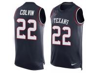 Nike Aaron Colvin Navy Blue Men's Jersey - NFL Houston Texans #22 Player Name & Number Tank Top