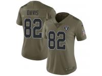 Nike Al Davis Limited Olive Women's Jersey - NFL Oakland Raiders #82 2017 Salute to Service