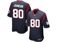 Nike Andre Johnson Game Navy Blue Home Youth Jersey - NFL Houston Texans #80