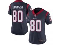 Nike Andre Johnson Limited Navy Blue Home Women's Jersey - NFL Houston Texans #80 Vapor Untouchable