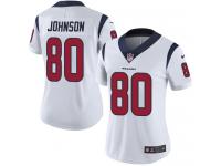 Nike Andre Johnson Limited White Road Women's Jersey - NFL Houston Texans #80 Vapor Untouchable