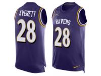 Nike Anthony Averett Purple Men's Jersey - NFL Baltimore Ravens #28 Player Name & Number Tank Top