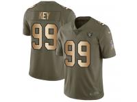 Nike Arden Key Limited Olive Gold Men's Jersey - NFL Oakland Raiders #99 2017 Salute to Service