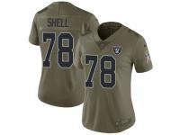 Nike Art Shell Limited Olive Women's Jersey - NFL Oakland Raiders #78 2017 Salute to Service