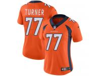 Nike Billy Turner Limited Orange Home Women's Jersey - NFL Denver Broncos #77 Vapor Untouchable