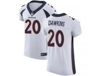 Nike Brian Dawkins Elite White Road Men's Jersey - NFL Denver Broncos #20 Vapor Untouchable