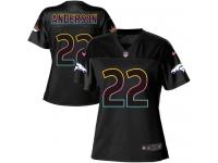 Nike Broncos #22 C.J. Anderson Black Women NFL Fashion Game Jersey