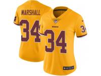 Nike Byron Marshall Washington Redskins Women's Limited Gold Color Rush Jersey