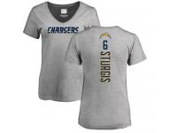 Nike Caleb Sturgis Ash Backer Women's - NFL Los Angeles Chargers #6 T-Shirt