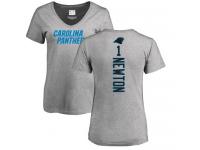 Nike Cam Newton Ash Backer V-Neck Women's - NFL Carolina Panthers #1 T-Shirt