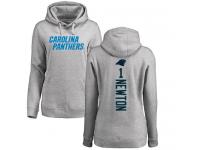 Nike Cam Newton Ash Backer Women's - NFL Carolina Panthers #1 Pullover Hoodie