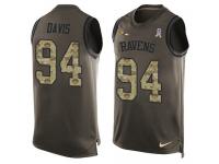 Nike Carl Davis Green Men's Jersey - NFL Baltimore Ravens #94 Salute to Service Tank Top
