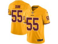 Nike Casey Dunn Washington Redskins Men's Limited Gold Color Rush Jersey