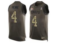 Nike Chad Henne Green Men's Jersey - NFL Kansas City Chiefs #4 Salute to Service Tank Top