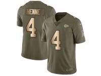 Nike Chad Henne Limited Olive Gold Men's Jersey - NFL Kansas City Chiefs #4 2017 Salute to Service