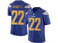 Nike Chargers #22 Jason Verrett Electric Blue Youth Stitched NFL Limited Rush Jersey