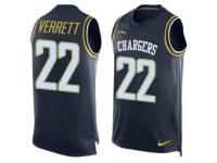 Nike Chargers #22 Jason Verrett Navy Blue Team Color Men Stitched NFL Tank Top