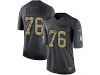 Nike Chargers #76 D.J. Fluker Black Men Stitched NFL Limited 2016 Salute to Service Jersey