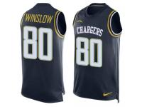 Nike Chargers #80 Kellen Winslow Navy Blue Team Color Men Stitched NFL Tank Top