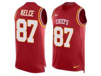 Nike Chiefs #87 Travis Kelce Red Team Color Men Stitched NFL Tank Top