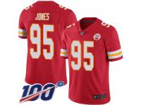 Nike Chiefs #95 Chris Jones Red Team Color Men's Stitched NFL 100th Season Vapor Limited Jersey