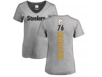 Nike Chukwuma Okorafor Ash Backer V-Neck Women's - NFL Pittsburgh Steelers #76 T-Shirt