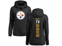 Nike Chukwuma Okorafor Black Backer Women's - NFL Pittsburgh Steelers #76 Pullover Hoodie