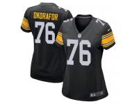 Nike Chukwuma Okorafor Game Black Alternate Women's Jersey - NFL Pittsburgh Steelers #76