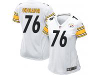 Nike Chukwuma Okorafor Game White Road Women's Jersey - NFL Pittsburgh Steelers #76