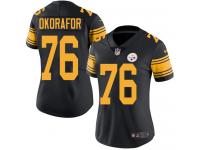 Nike Chukwuma Okorafor Limited Black Women's Jersey - NFL Pittsburgh Steelers #76 Rush Vapor Untouchable
