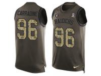 Nike Cornellius Carradine Green Men's Jersey - NFL Oakland Raiders #96 Salute to Service Tank Top