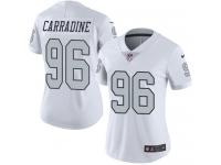 Nike Cornellius Carradine Limited White Women's Jersey - NFL Oakland Raiders #96 Rush Vapor Untouchable