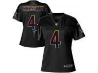 Nike Cowboys #4 Dak Prescott Black Women NFL Fashion Game Jersey