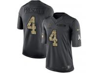 Nike Cowboys #4 Dak Prescott Black Youth Stitched NFL Limited 2016 Salute to Service Jersey