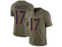 Nike DaeSean Hamilton Limited Olive Men's Jersey - NFL Denver Broncos #17 2017 Salute to Service