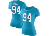 Nike Daeshon Hall Blue Rush Pride Name & Number Women's - NFL Carolina Panthers #94 T-Shirt