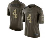 Nike Dak Prescott Elite Green Youth Jersey - NFL Dallas Cowboys #4 Salute to Service